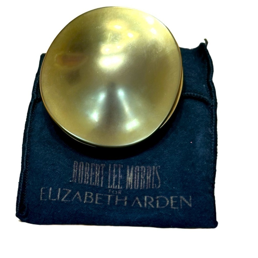 Vintage Robert Lee Morris For Elizabeth Arden Gold Clamshell Compact NWOB